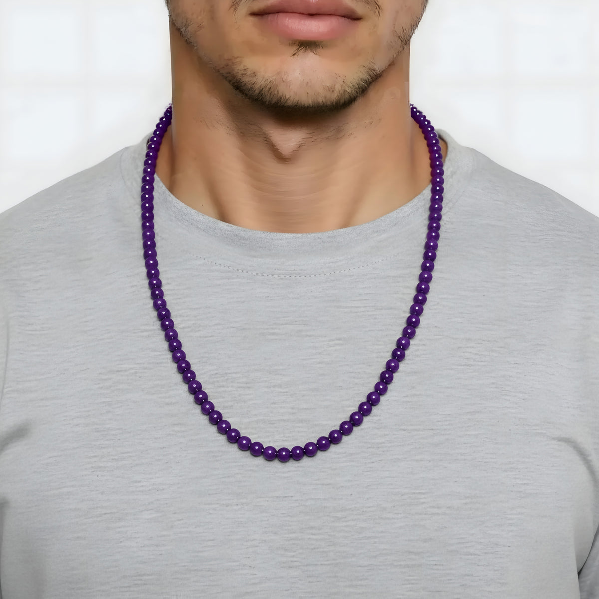 Collana a catena con pietra di ametista