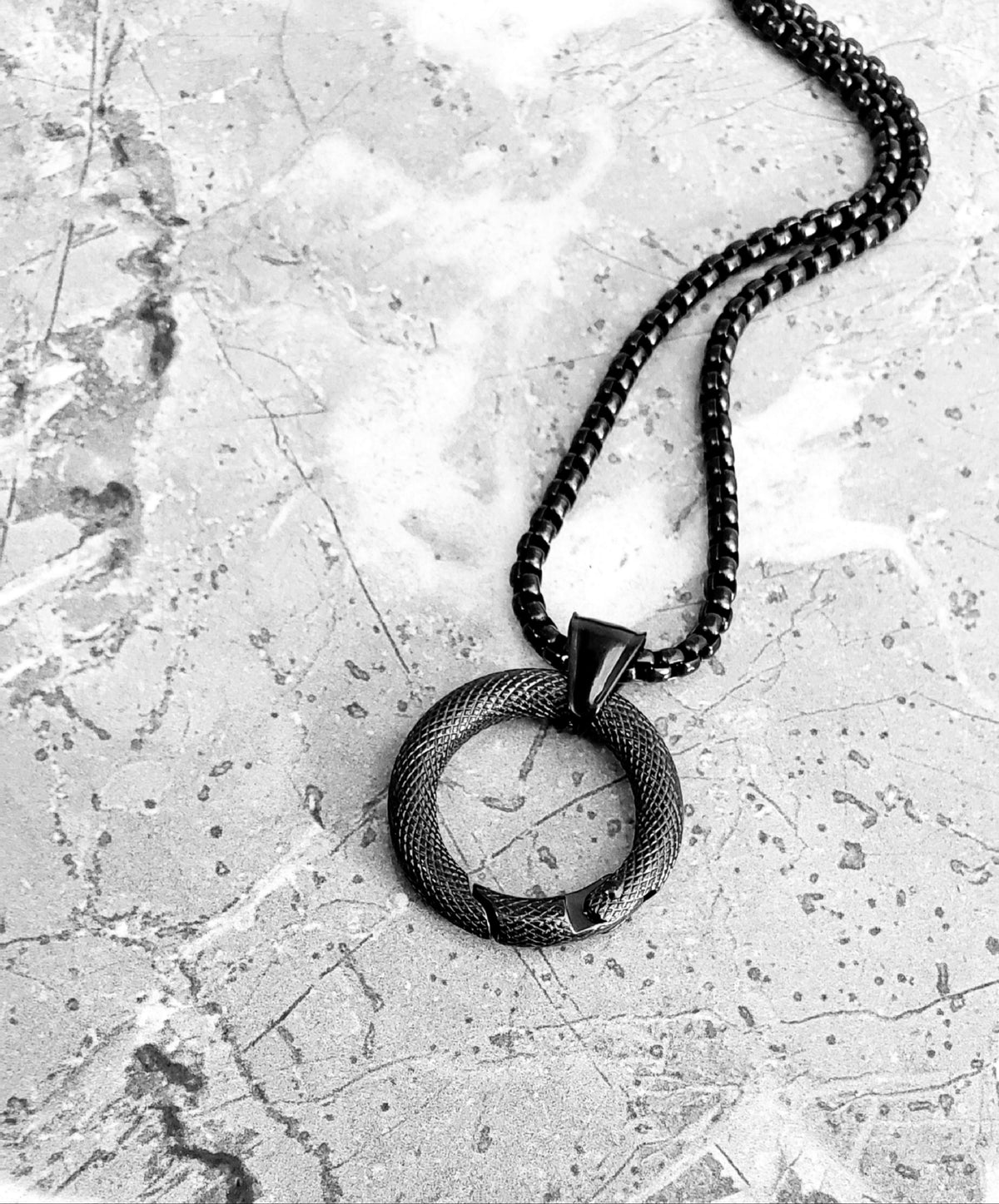 Black Cable Amulet Carrier Necklace