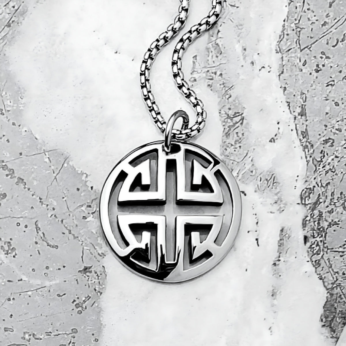 Chinese Lu Medallion Necklace