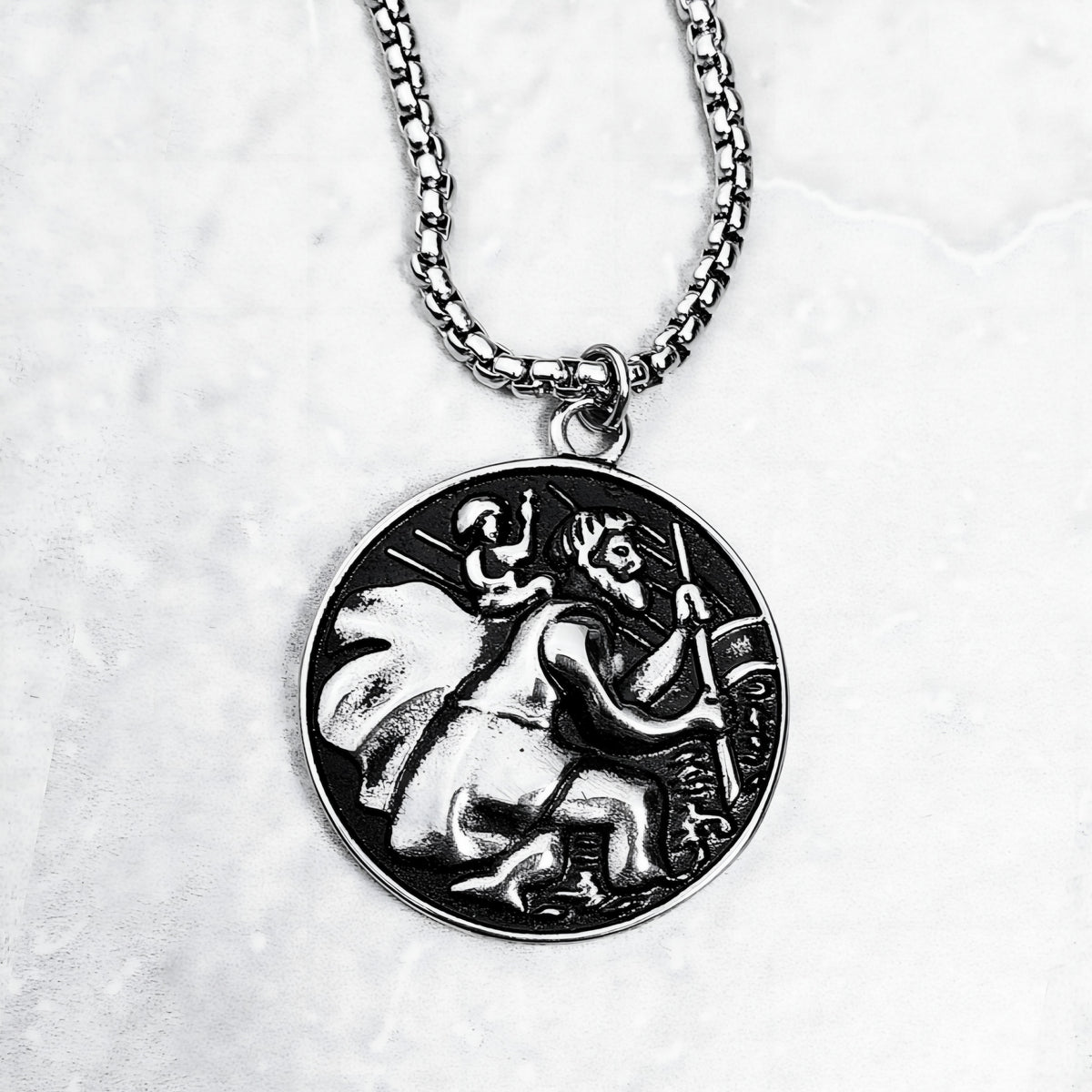 Saint Christopher Medallion Necklace