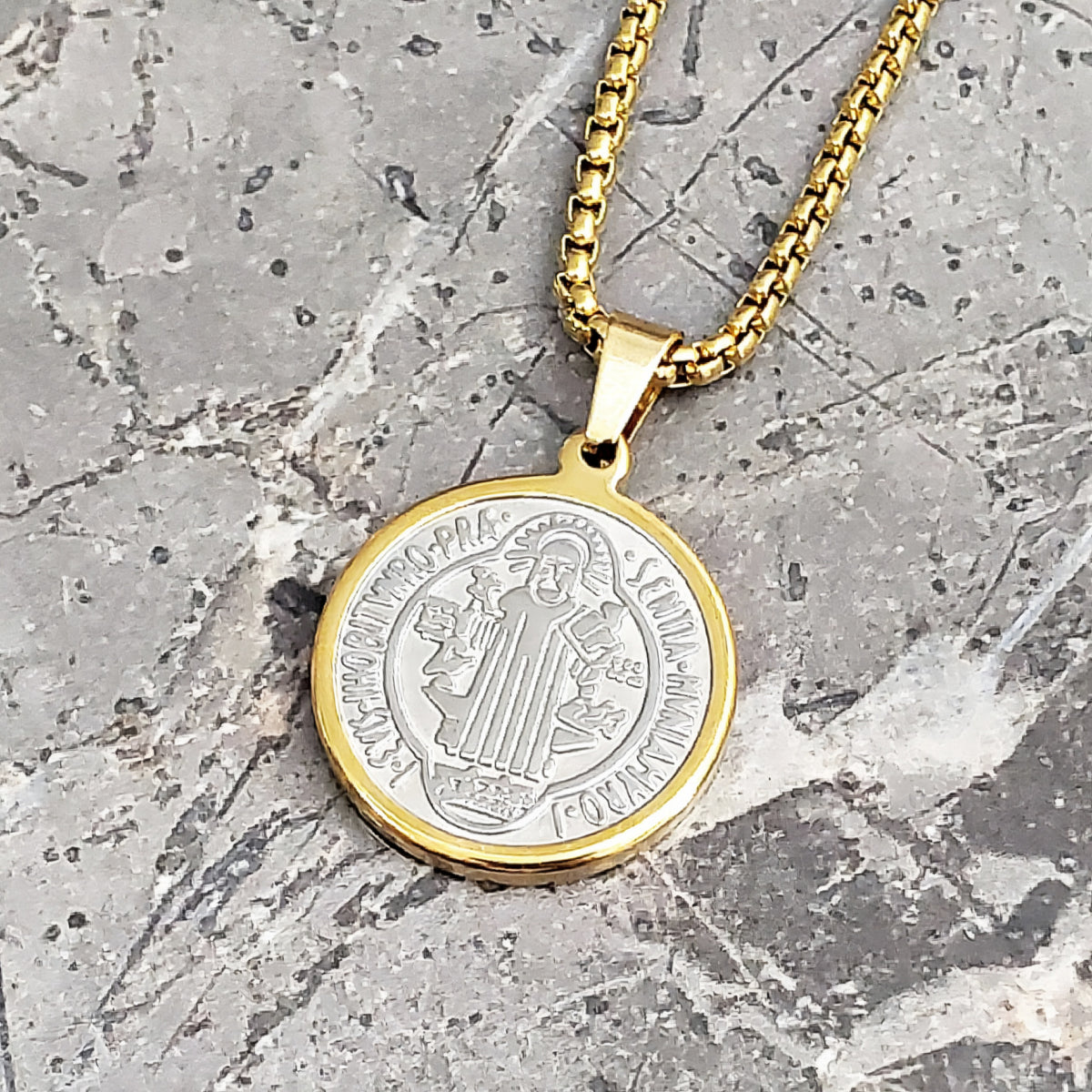 Saint Benedict Coin Necklace