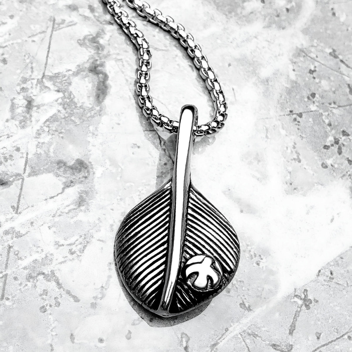 Silver Eagle Feather Necklace