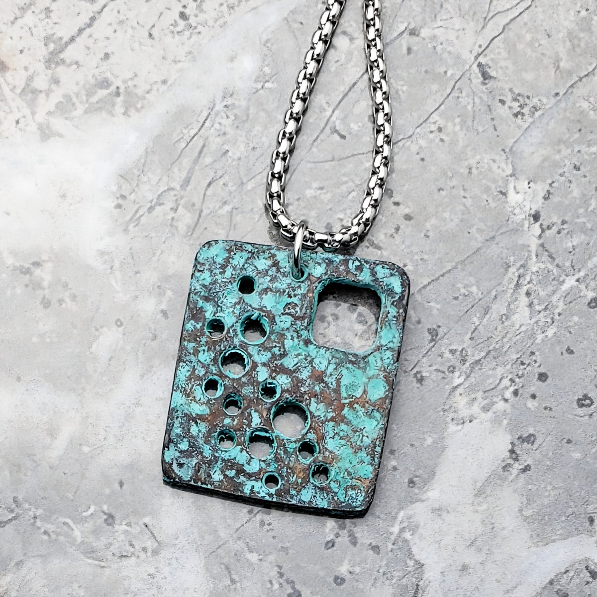 Mykonos Rustic Tag Necklace