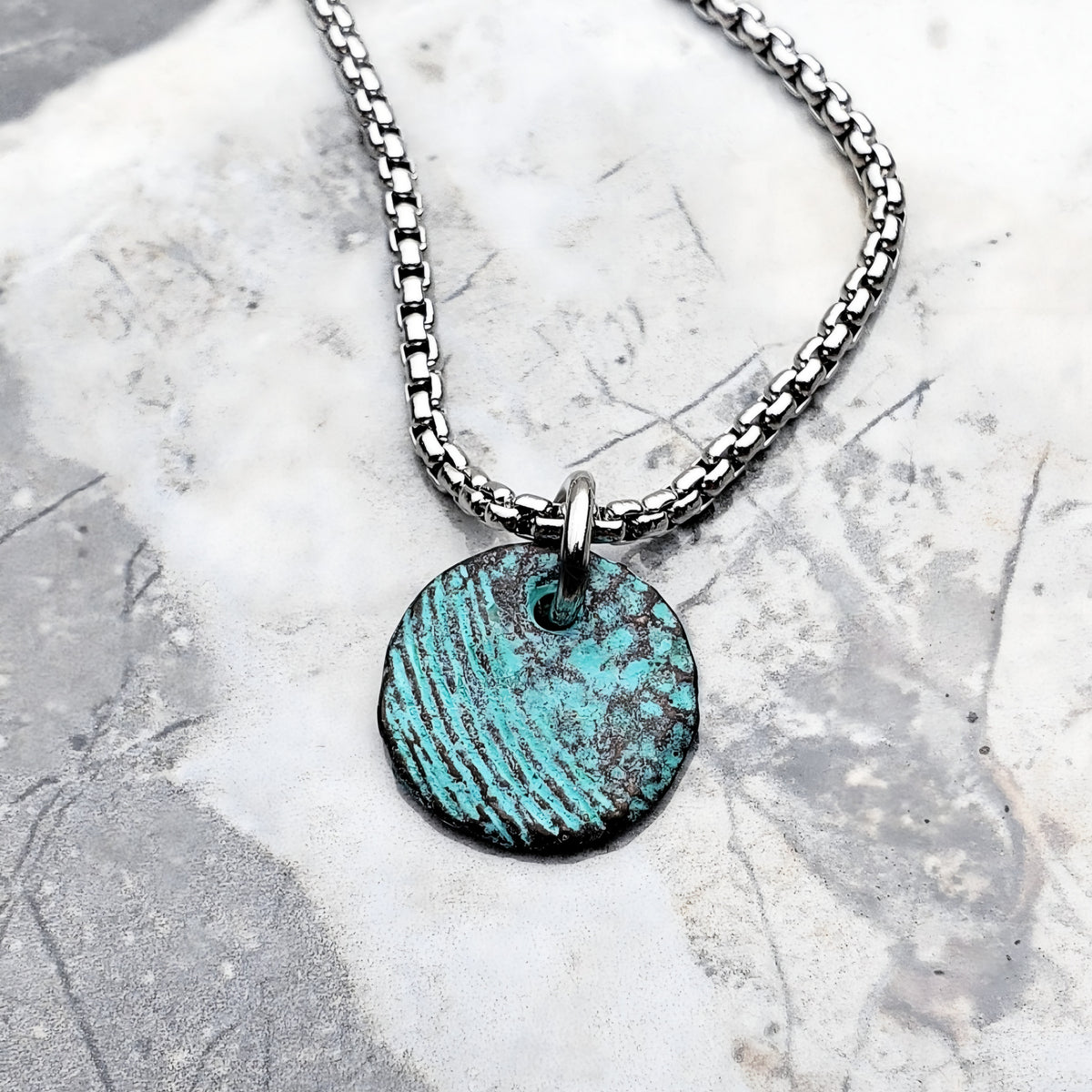 Rustic Mykonos Coin Necklace