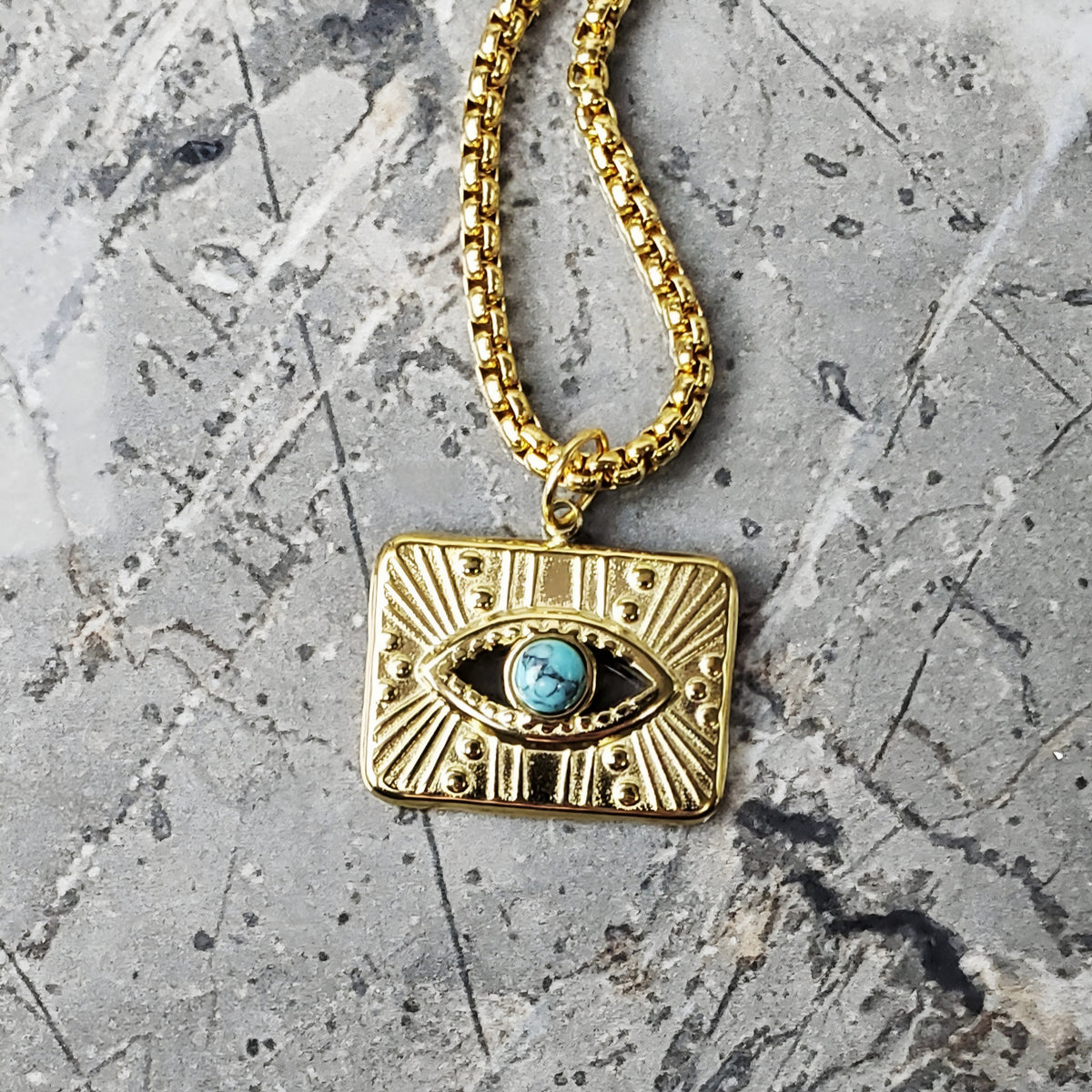 Turquoise Evil Eye Necklace