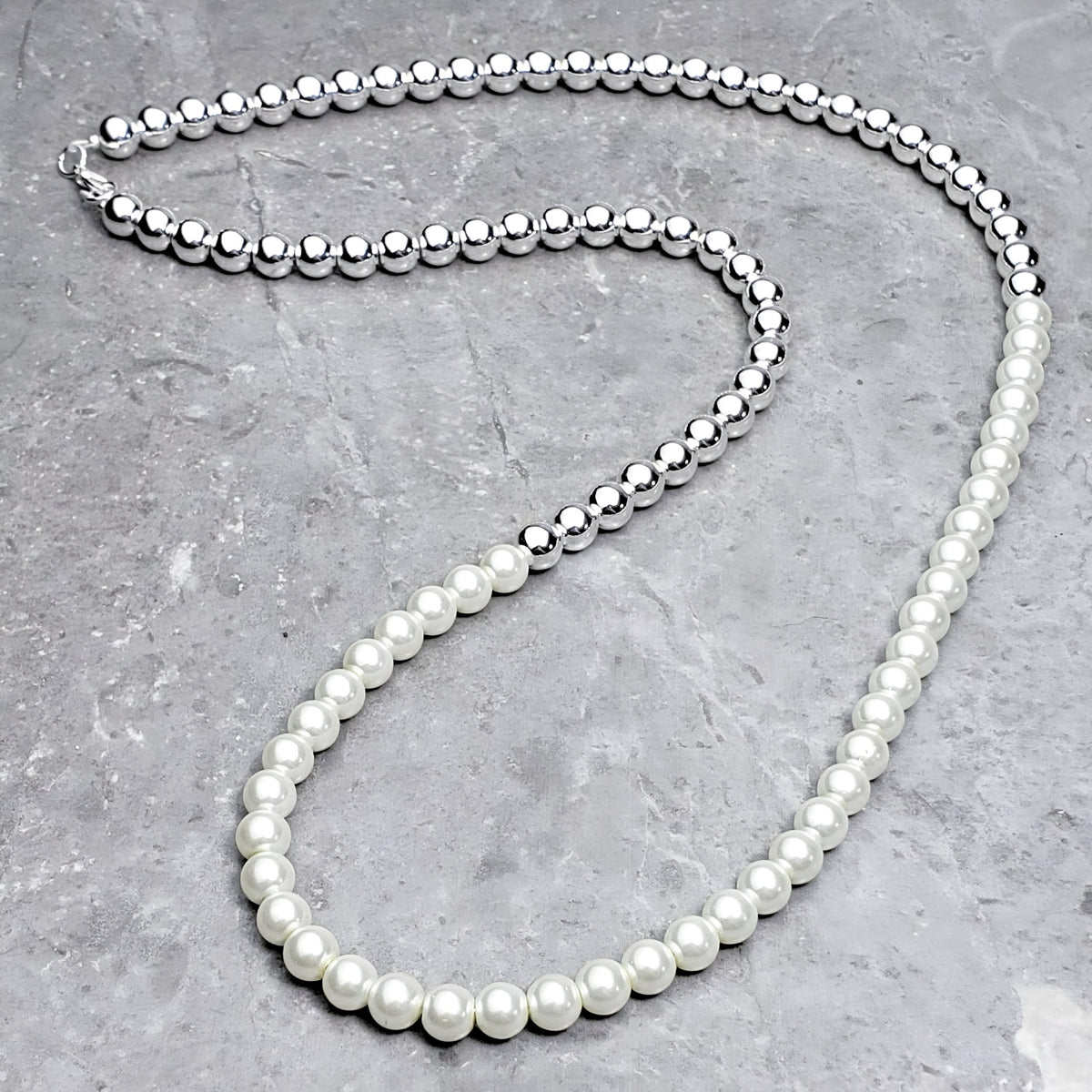 Platinum & Pearl Necklace
