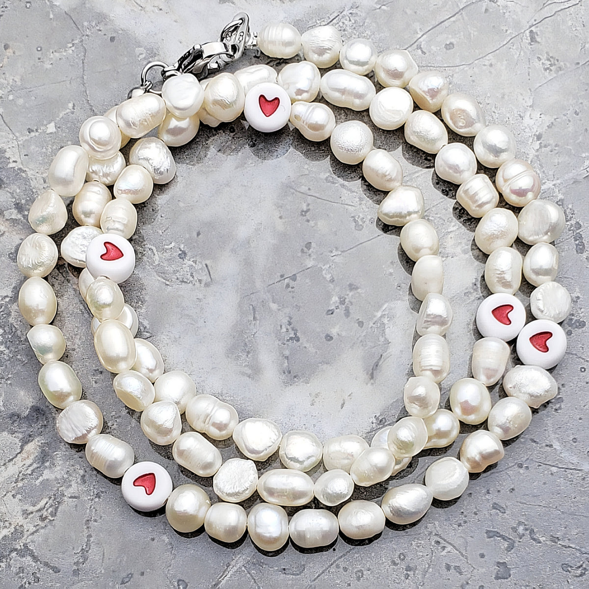 Pearls & Hearts Necklace