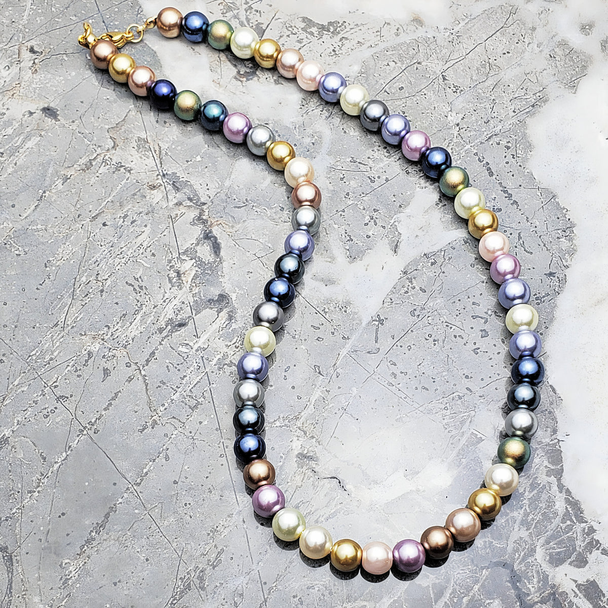 Mixed Multicolor Pearls Necklace