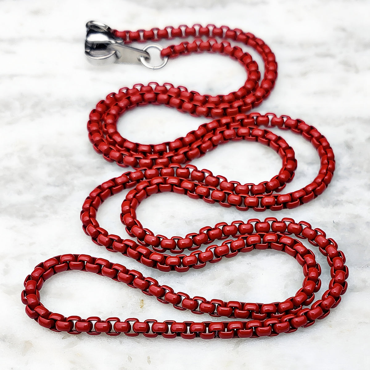 Red Box Chain Necklace