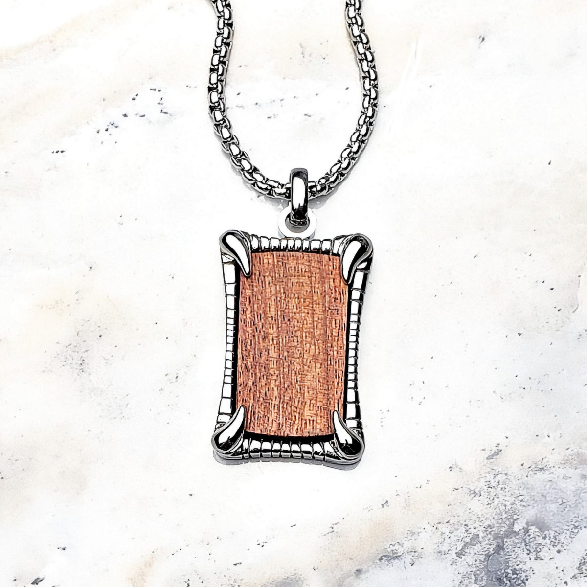 Rosewood Dog Tag Necklace