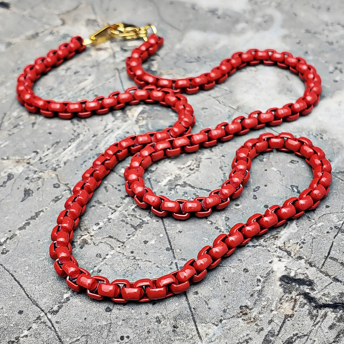 Red Box Chain Necklace