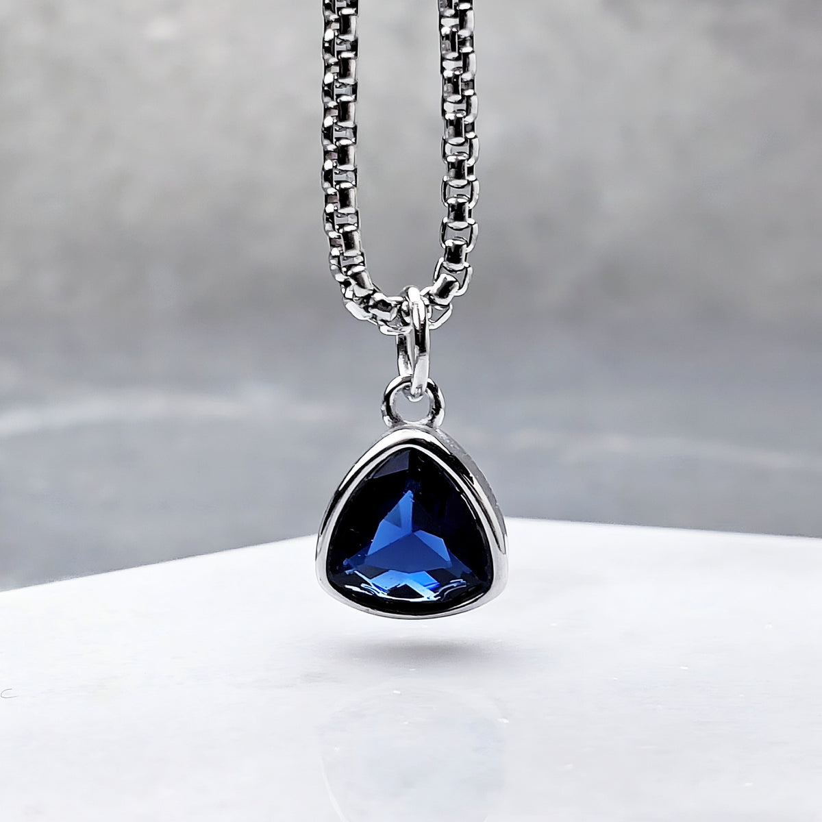 Silver Mini Sapphire Necklace