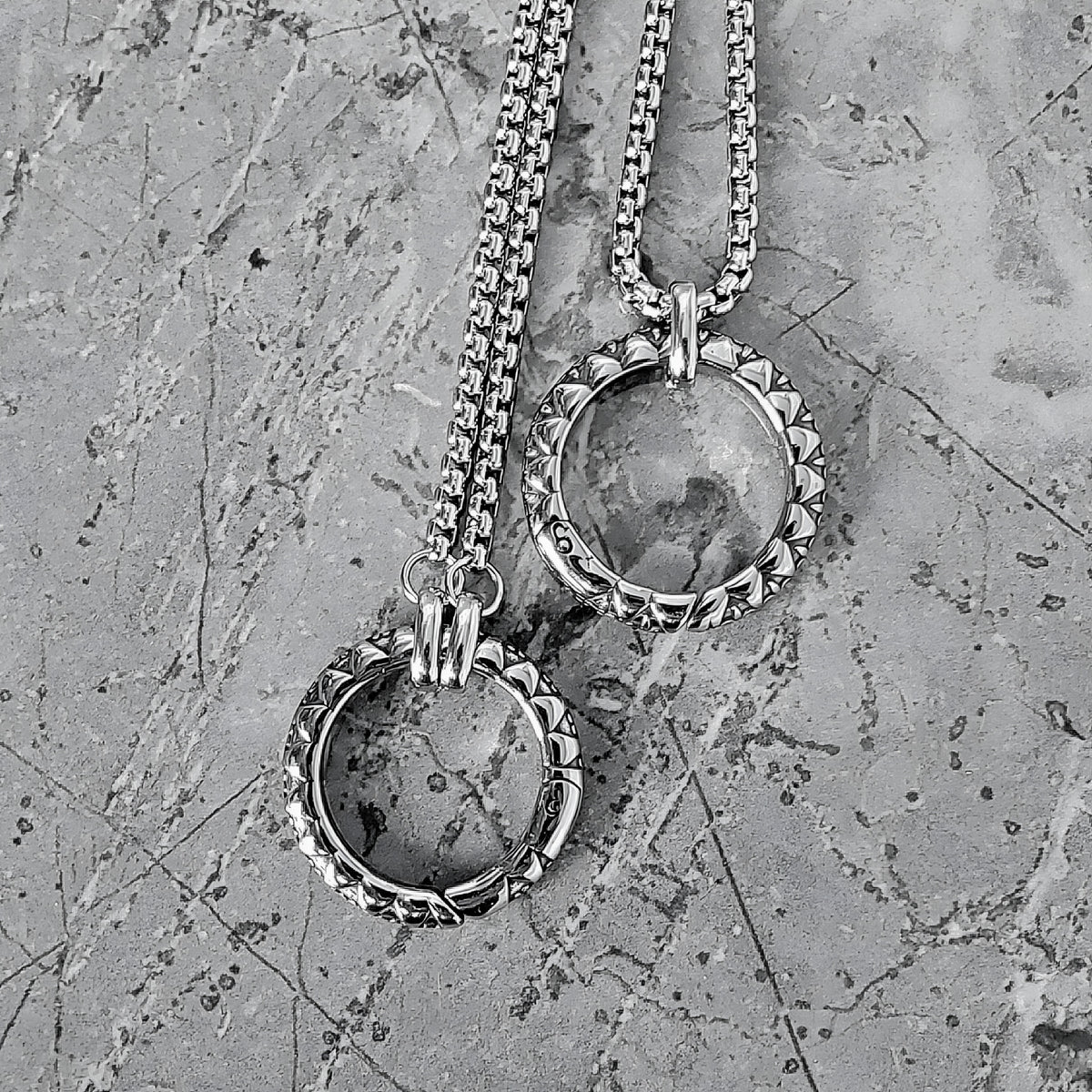 Silver Amulet Carrier Necklace