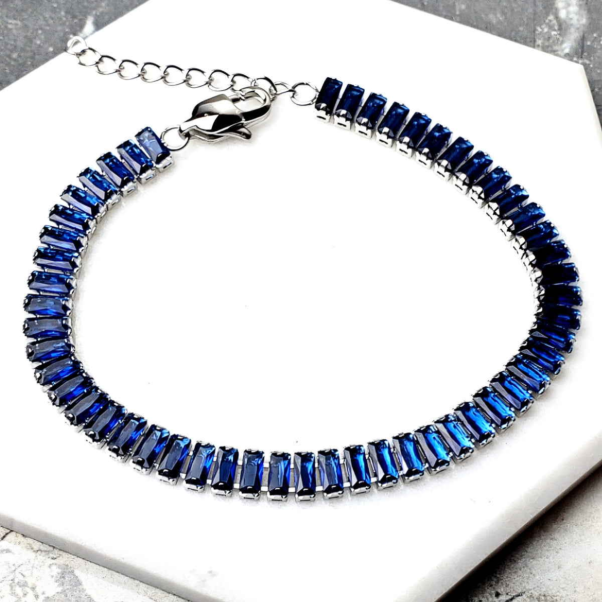 Sapphire Baguette Tennis Bracelet