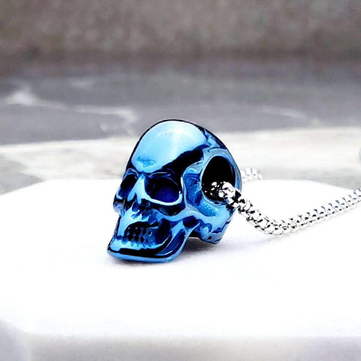 Blue Skull Necklace