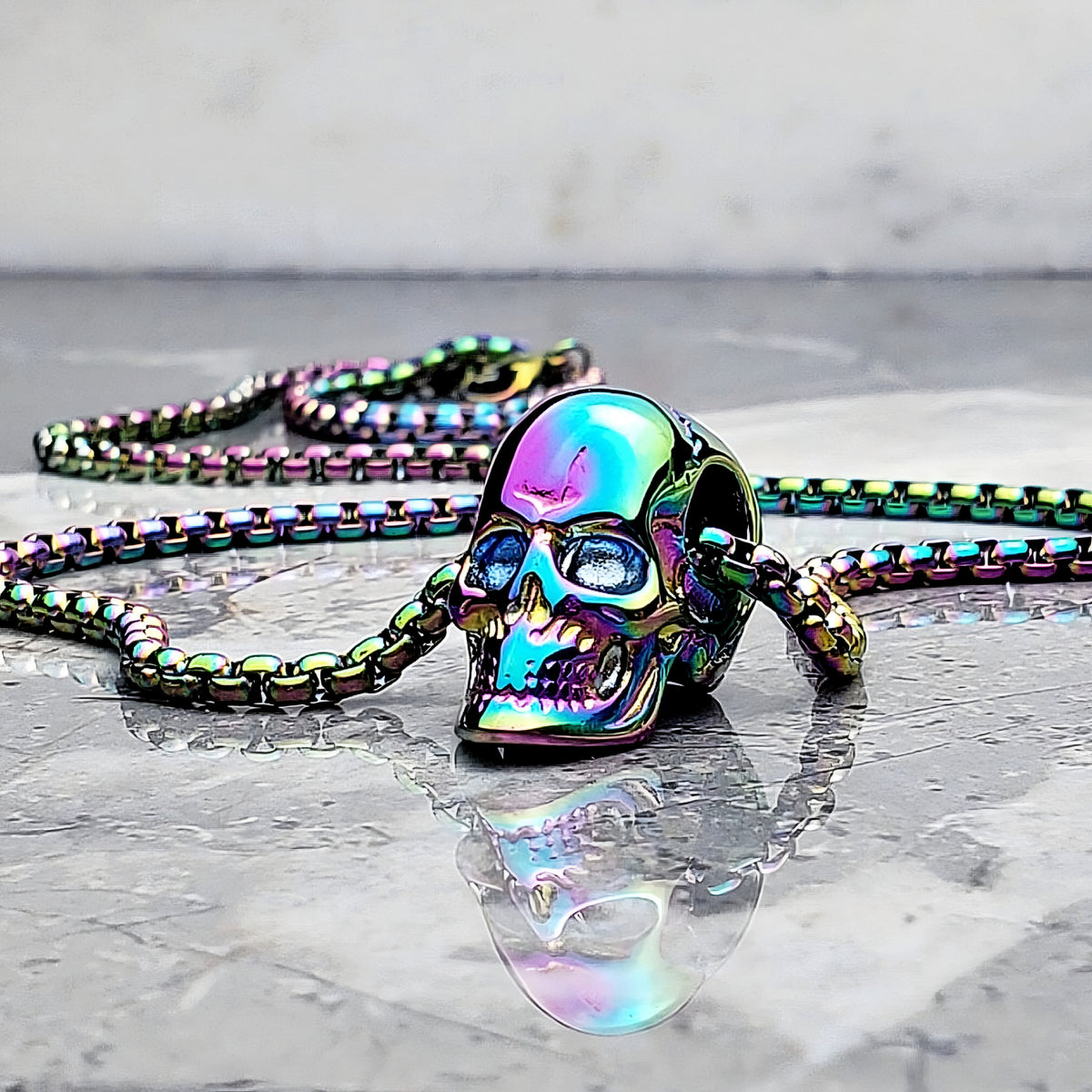 Multicolor Skull Necklace