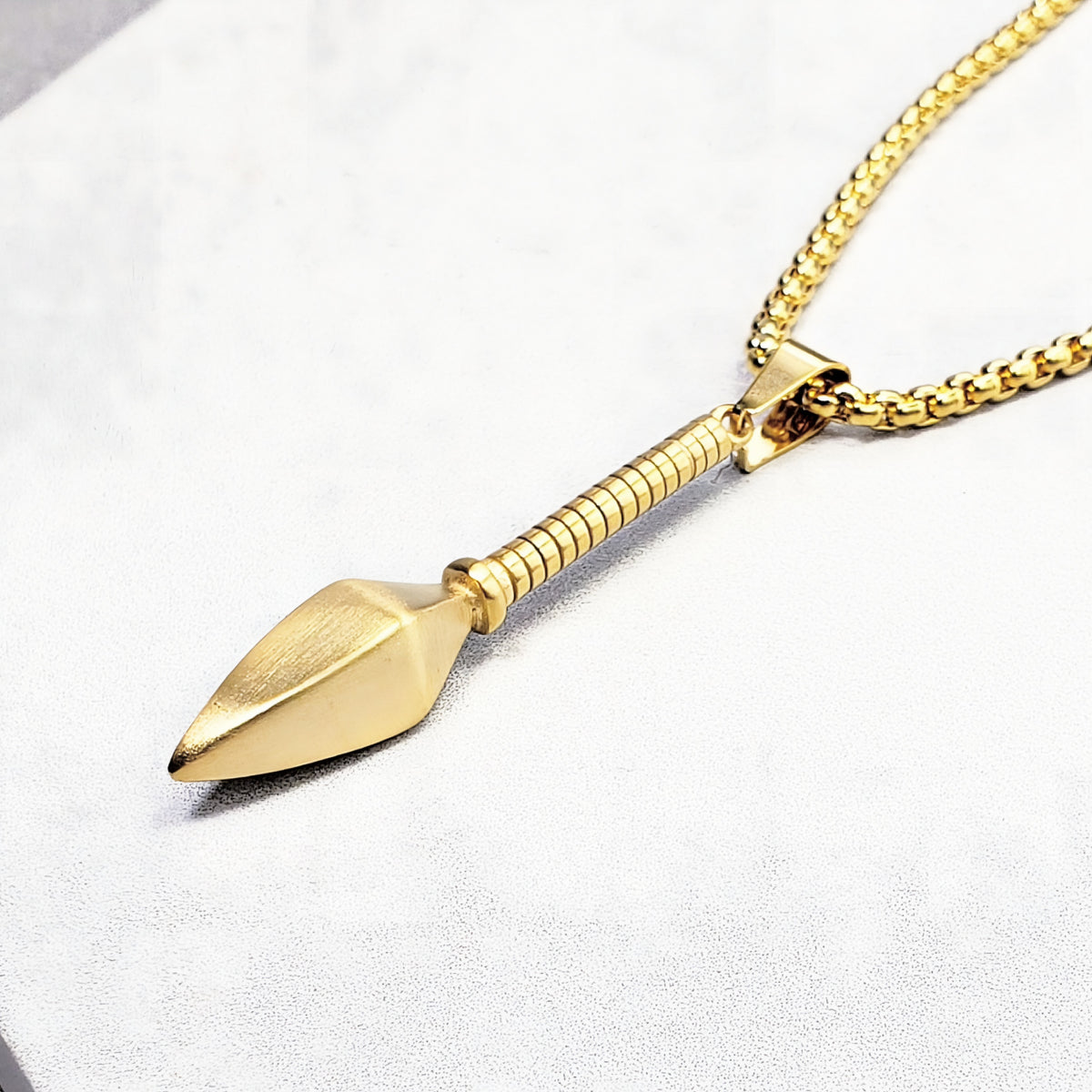 Gold Viking Spear Necklace