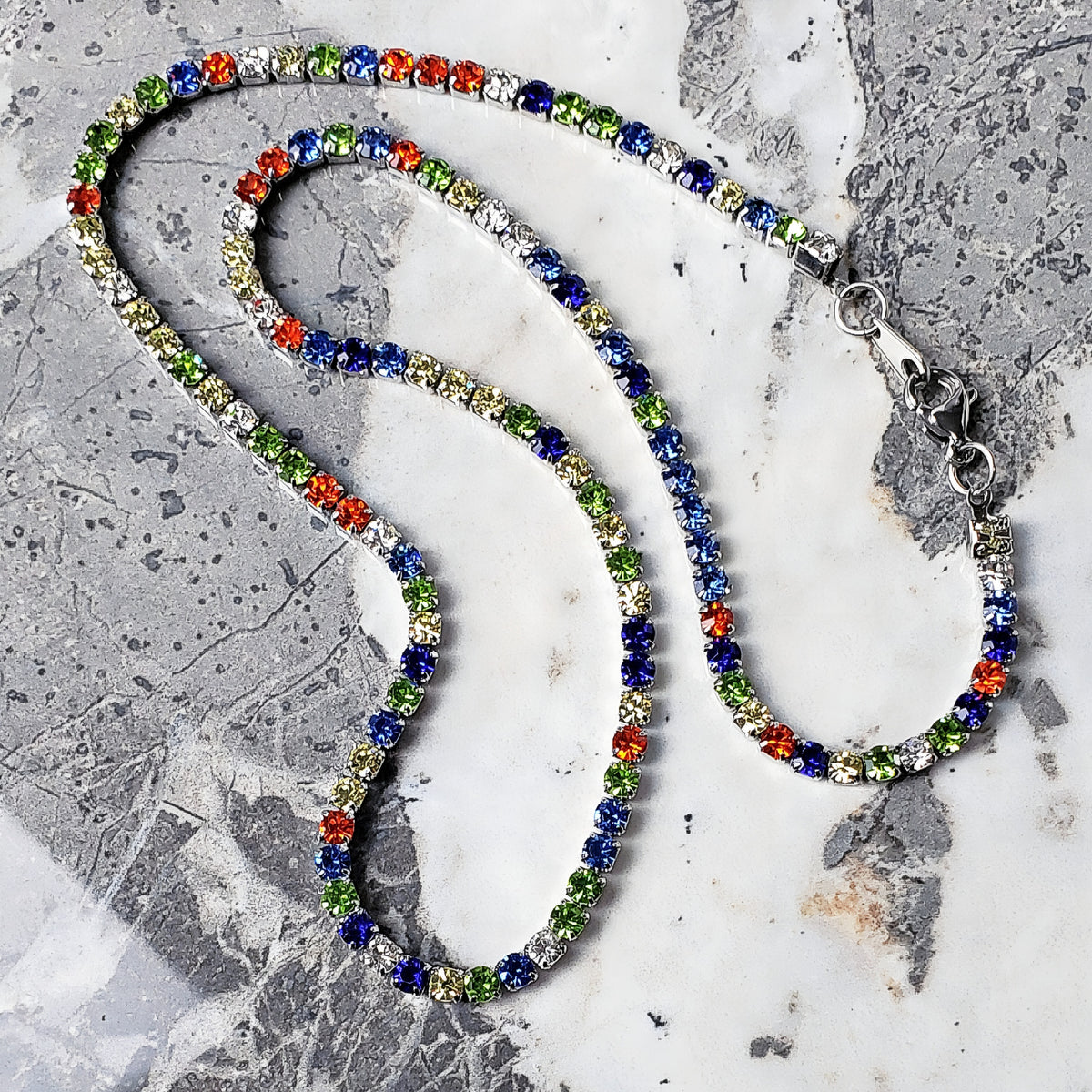 Multicolor Tennis Chain Necklace