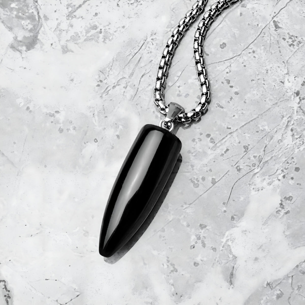 Black Onyx Point Necklace