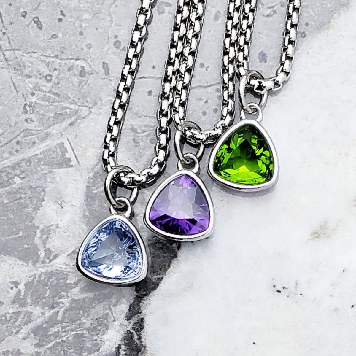 Silver Mini Amethyst Necklace