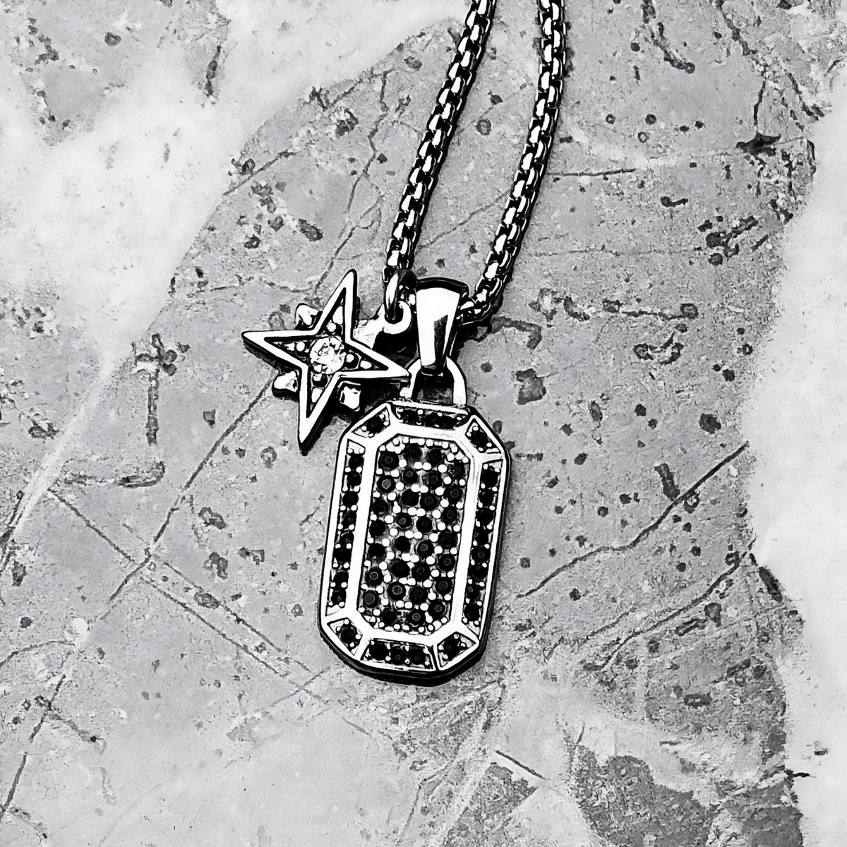 North Star & Tag Necklace