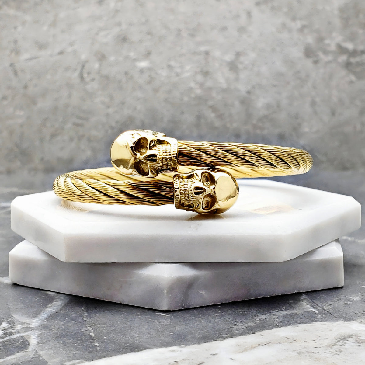 Skulls Wire Cuff Bracelet