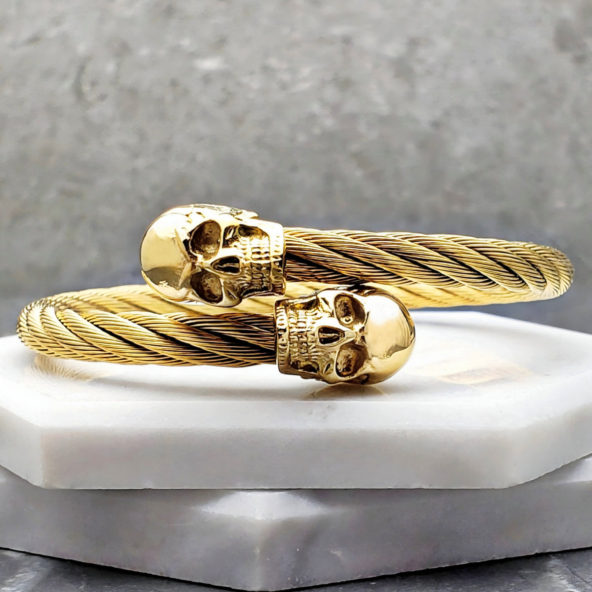 Skulls Wire Cuff Bracelet