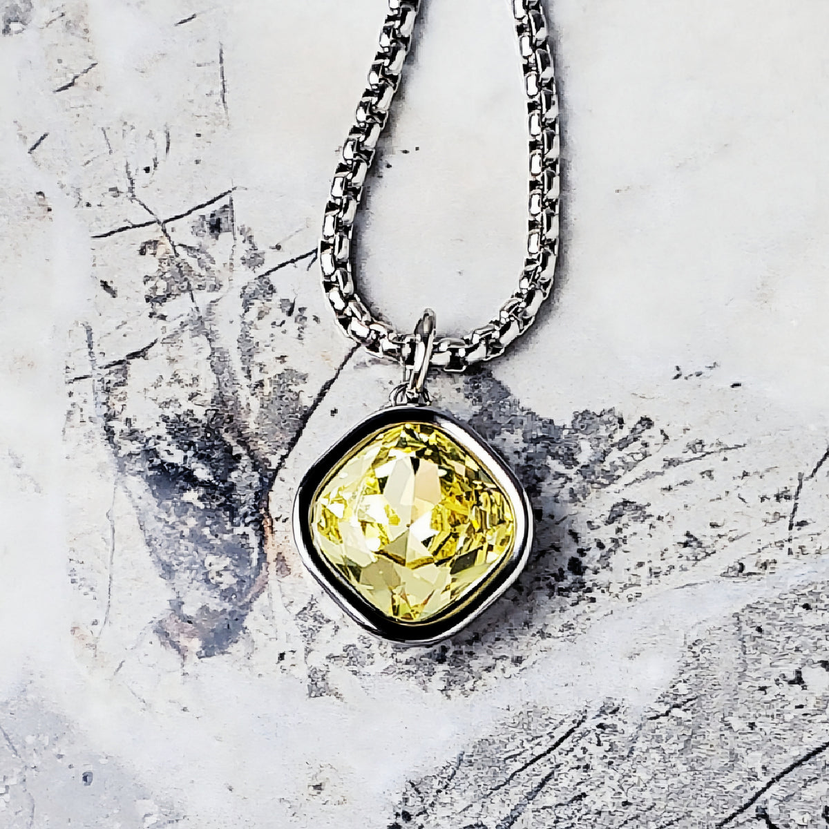 Silver Citrine Necklace