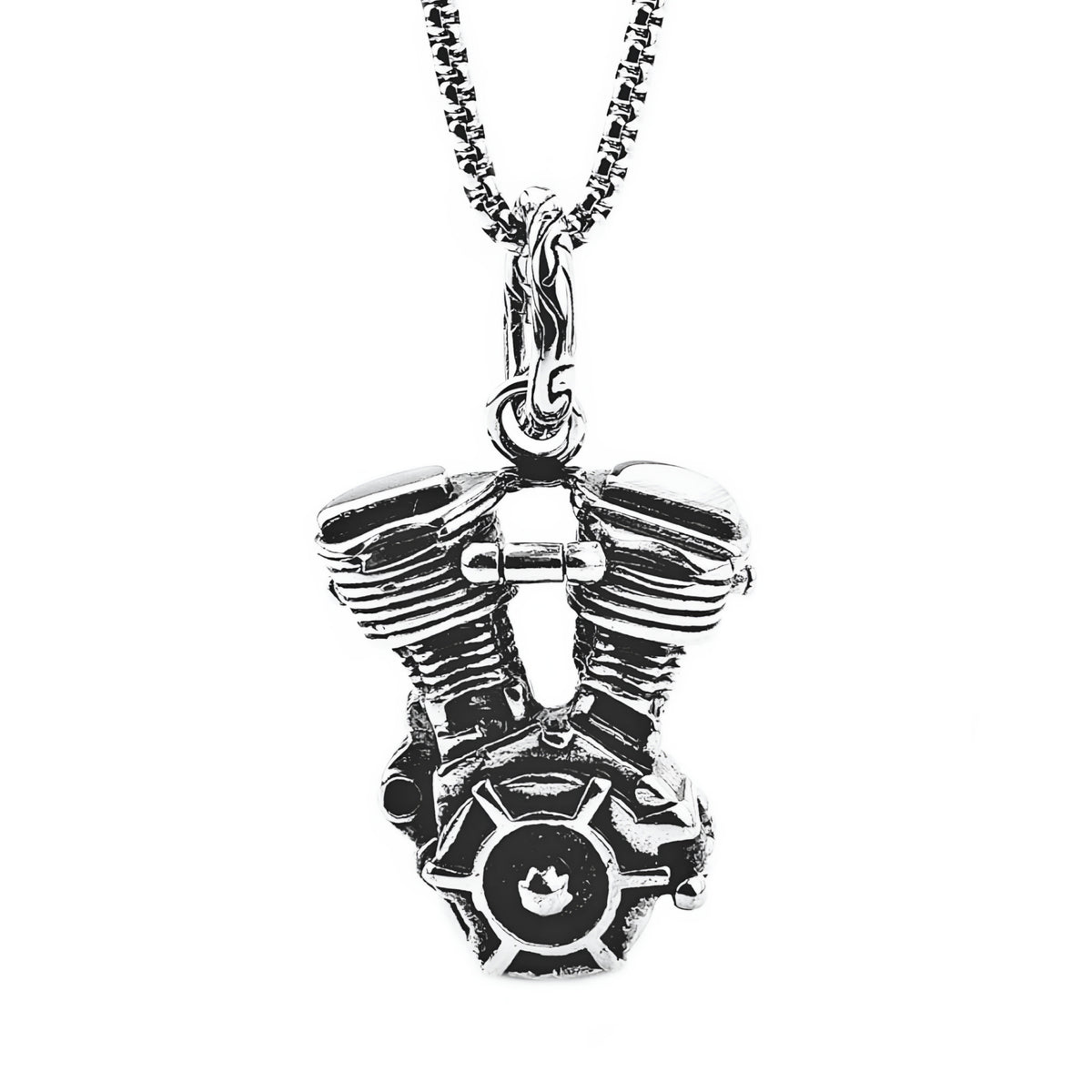 Motorcycle Engine Pendant Necklace