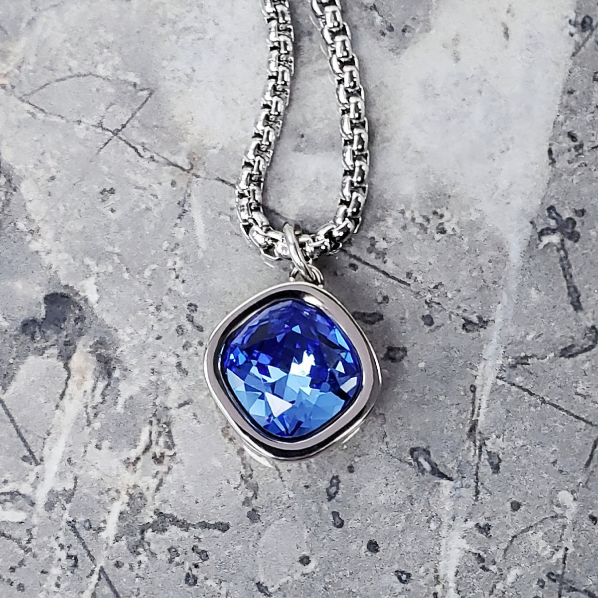Silver Sapphire Necklace