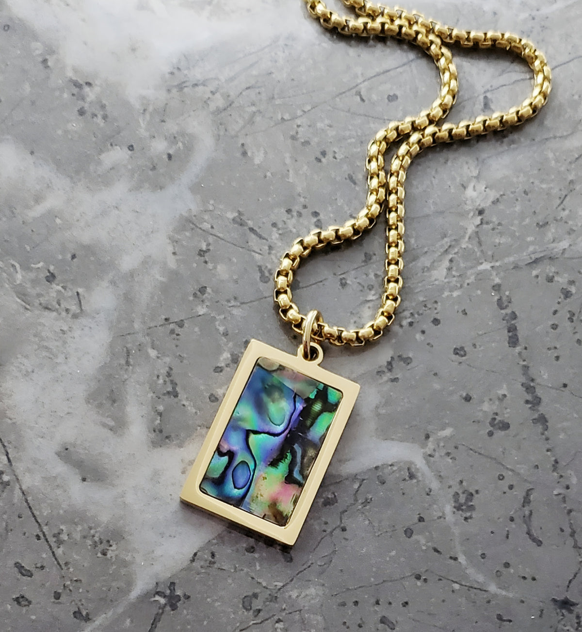Abalone Tag Necklace