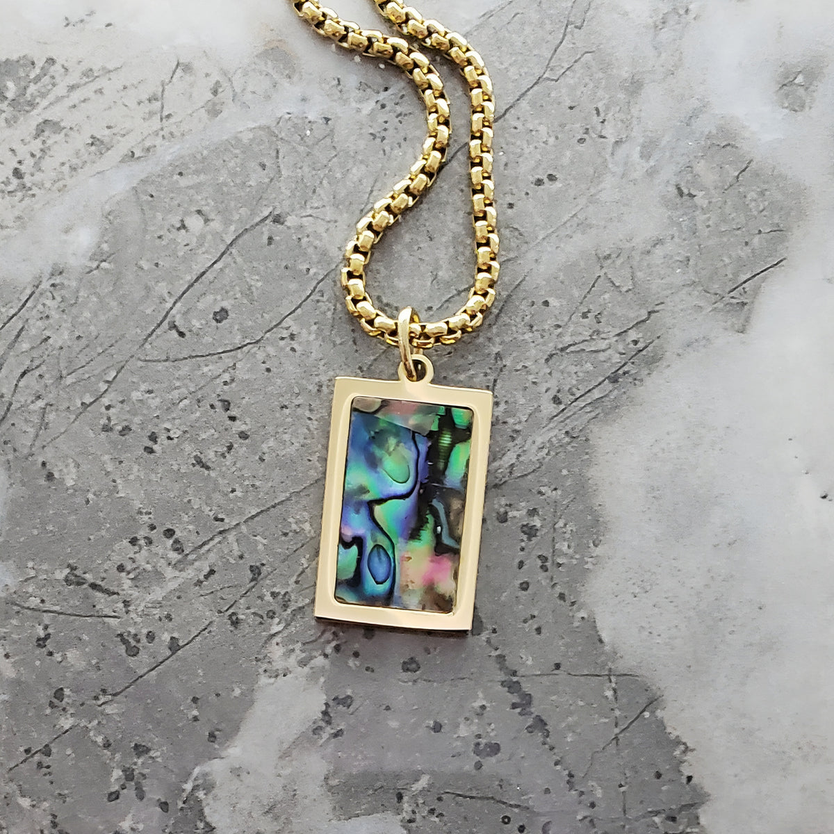 Abalone Tag Necklace