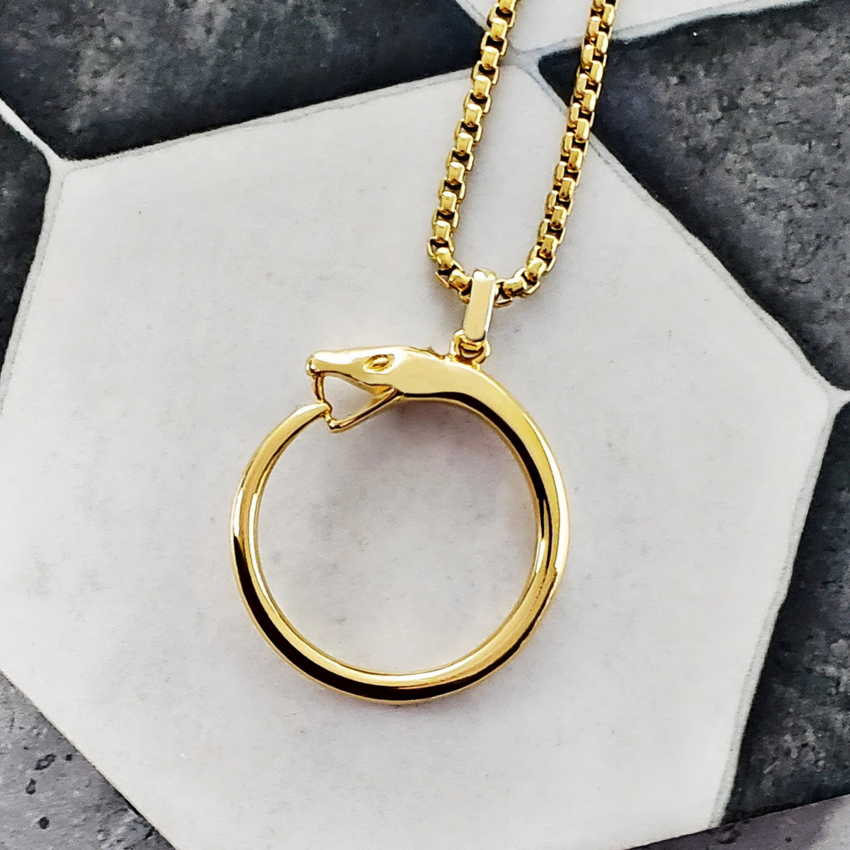 Ouroboros Ring Necklace