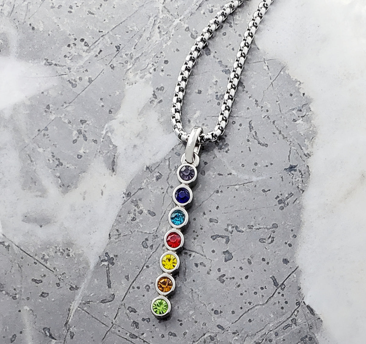 Pavé Chakra Bar Necklace