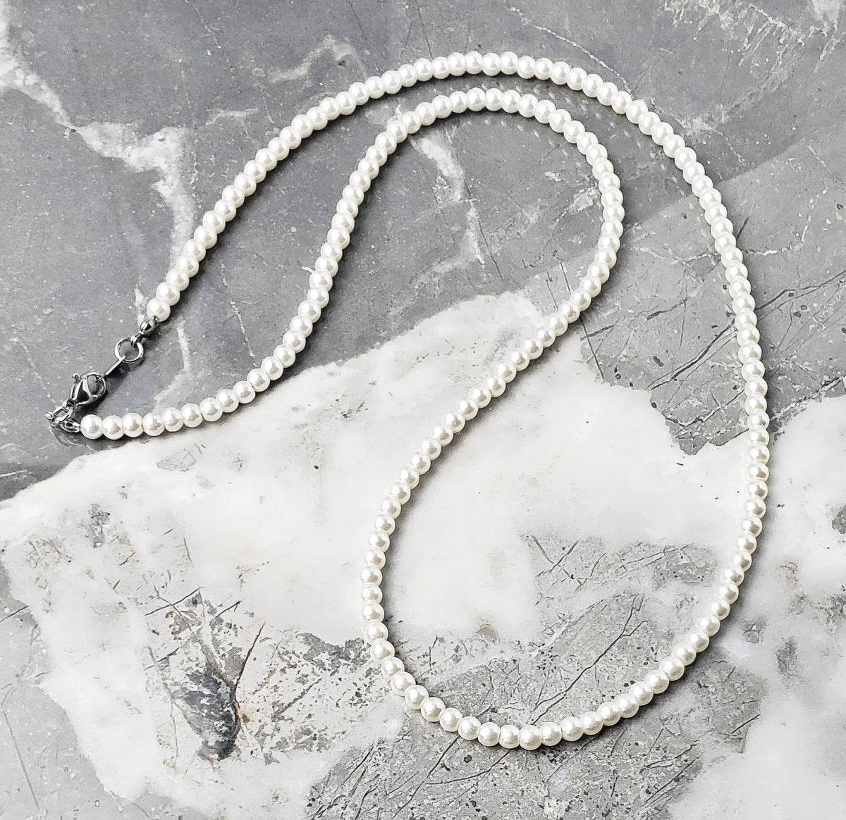 Pearl Gemstone Chain Necklace