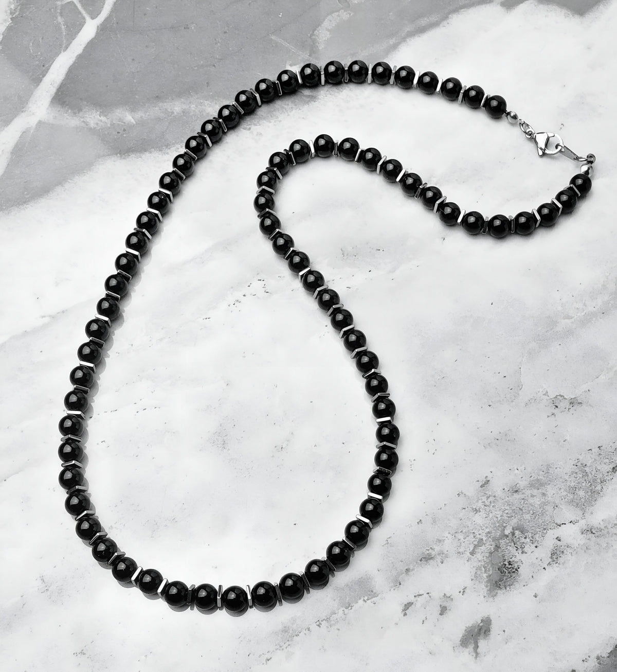 Black Onyx Geo Necklace