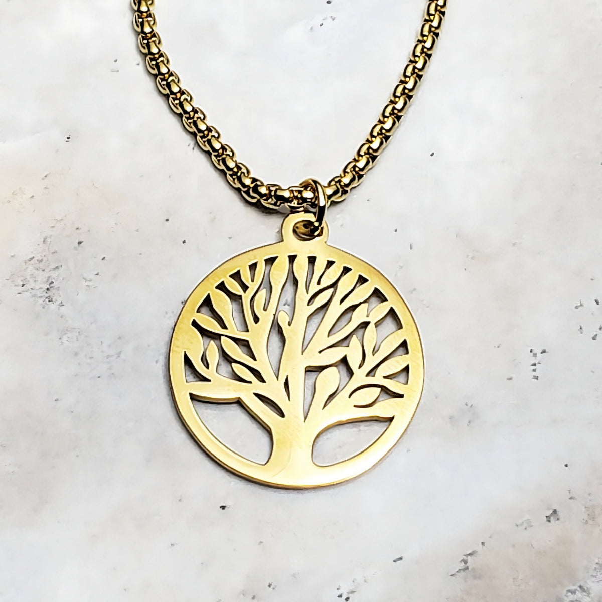Gold Tree of Life Medallion