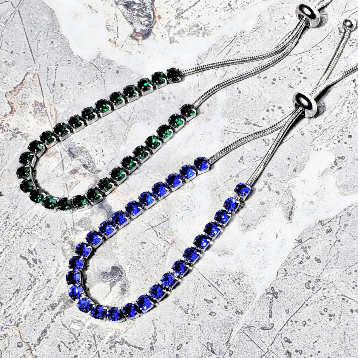 Silver Sapphire Tennis Bracelet