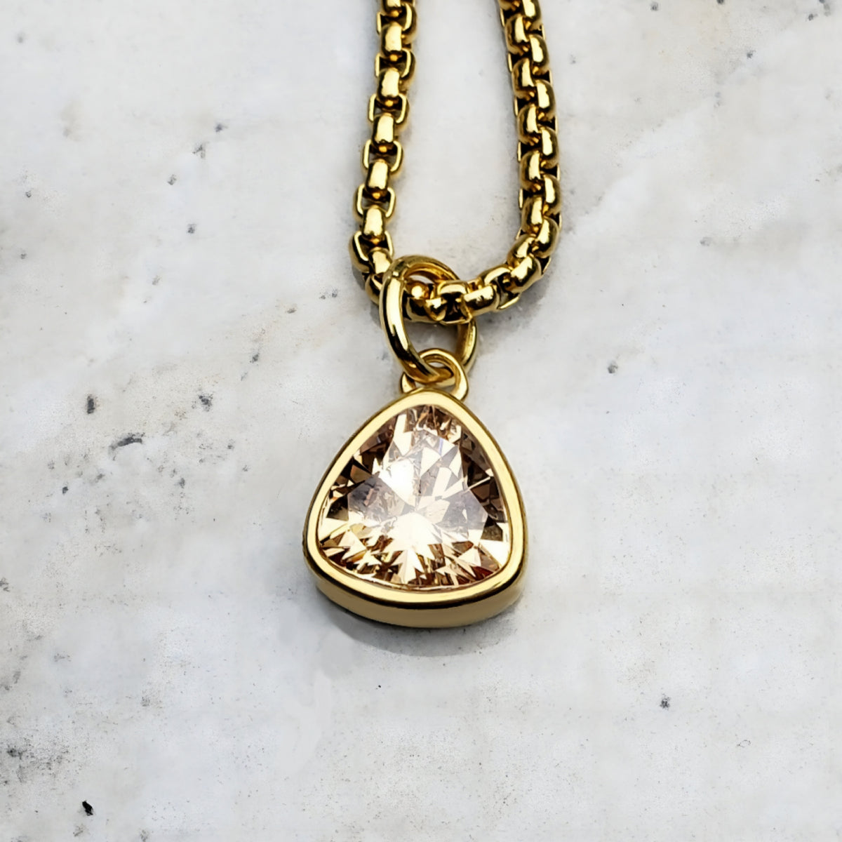 Gold Mini Topaz Necklace