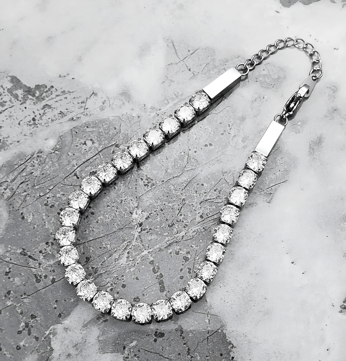 Silver Tennis Chain Bracelet