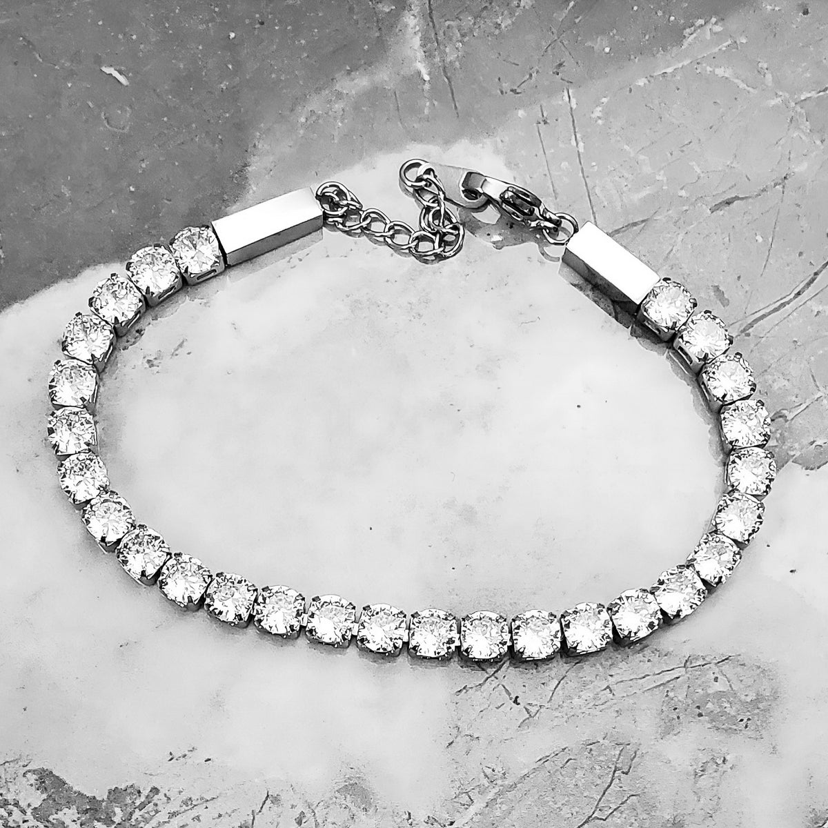 Silver Tennis Chain Bracelet