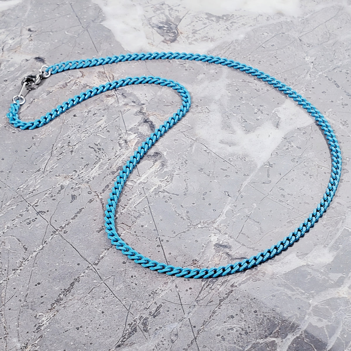 Turquoise Curb Chain Necklace