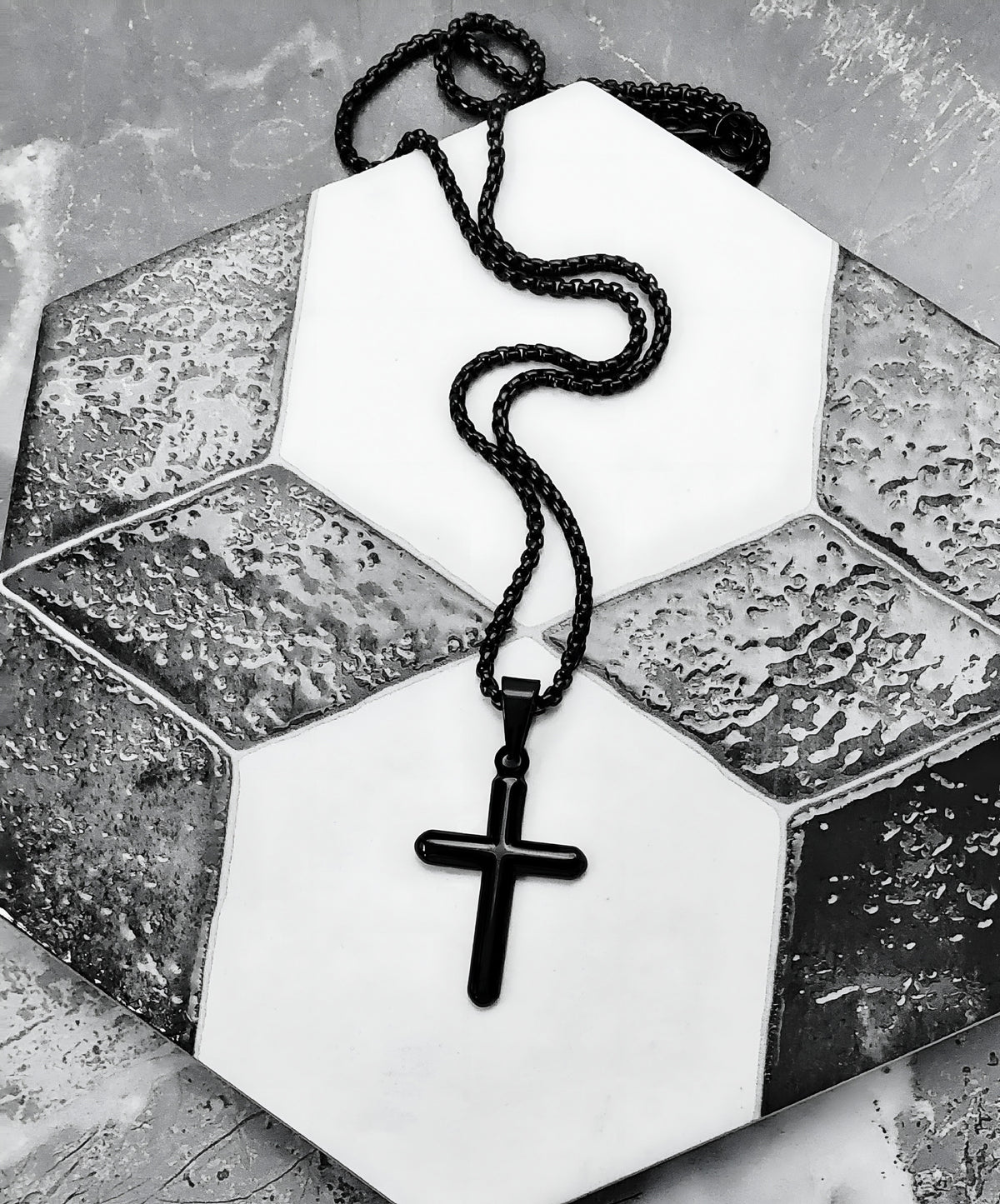 Black Cross Necklace