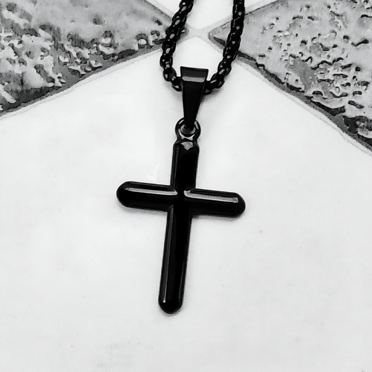 Black Cross Necklace