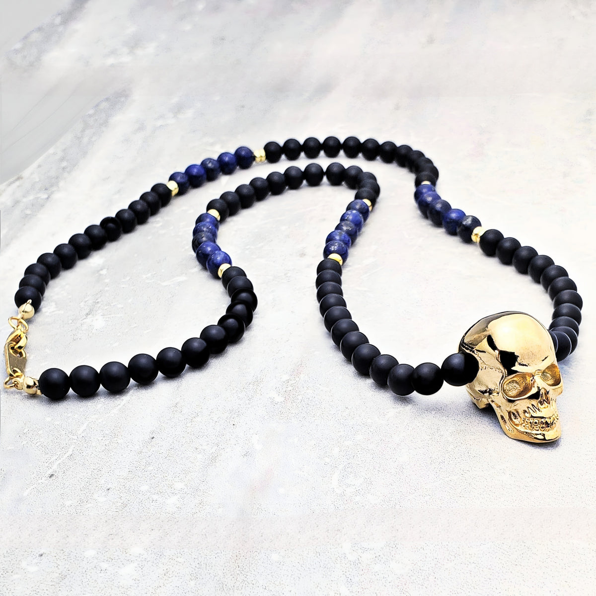 Gold Regal Skull Necklace