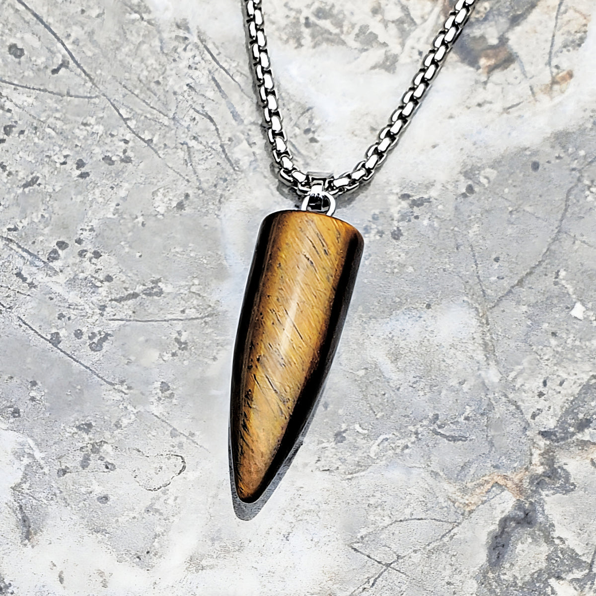 Tiger Eye Point Necklace