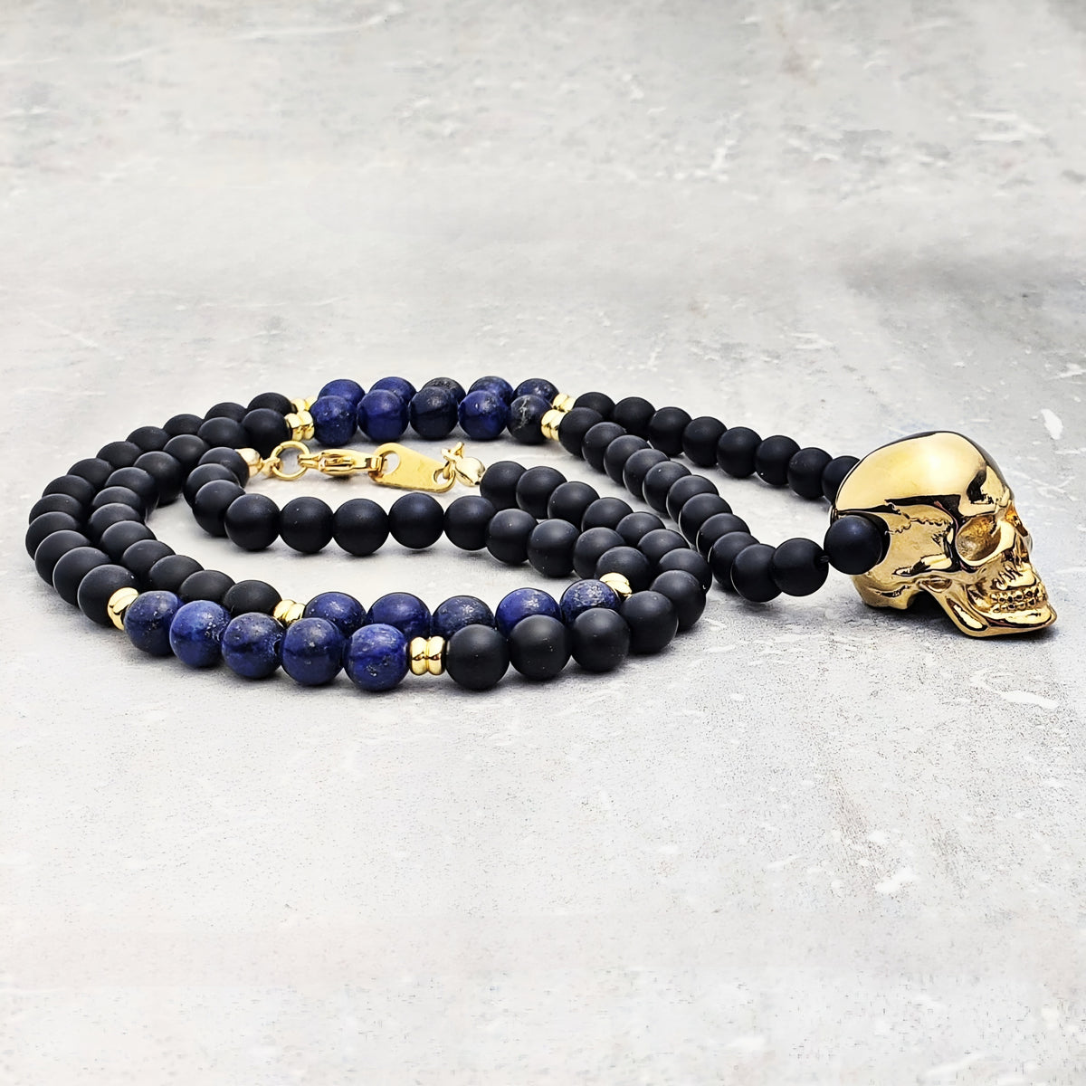 Gold Regal Skull Necklace