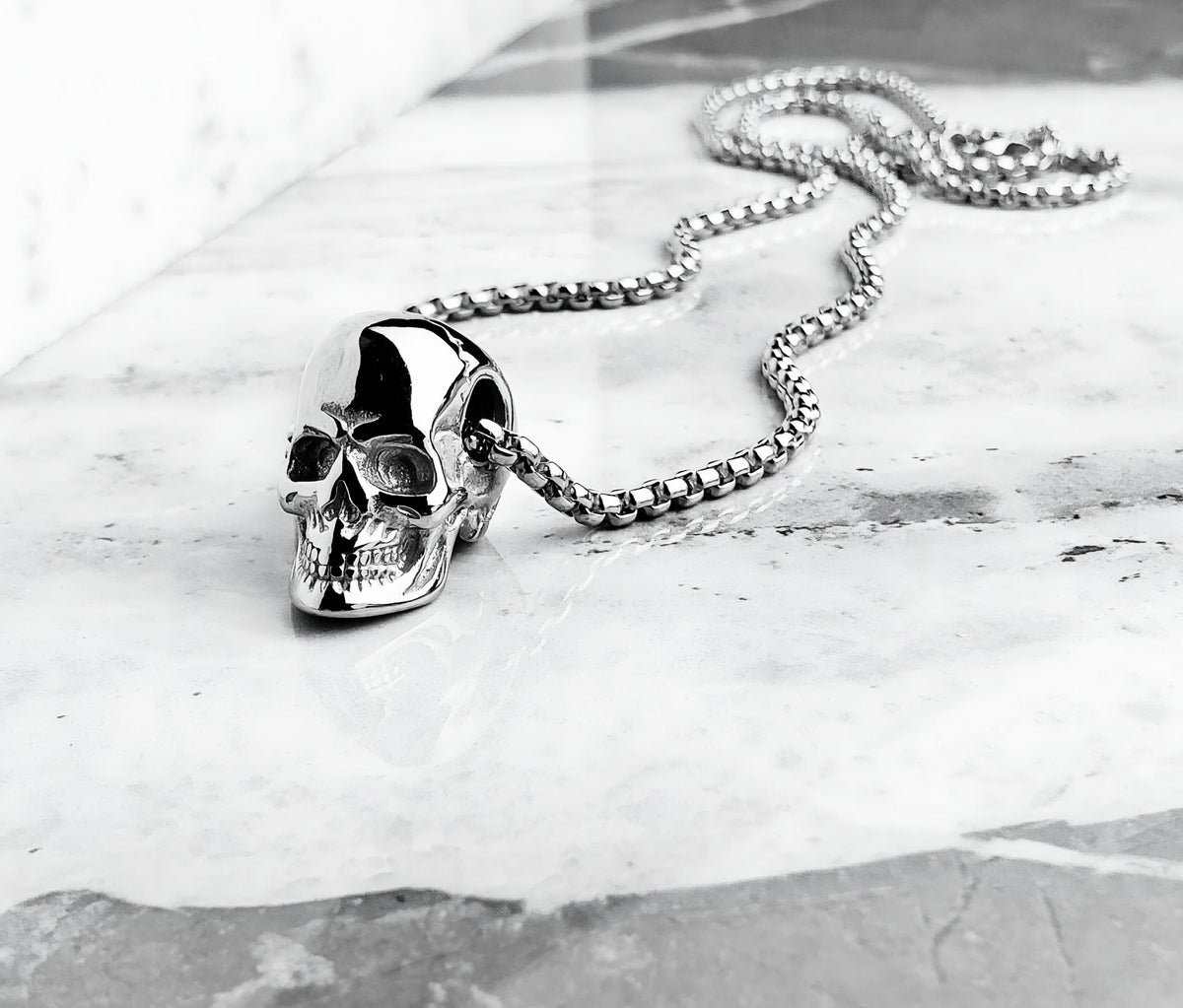 Silver Skull Necklace