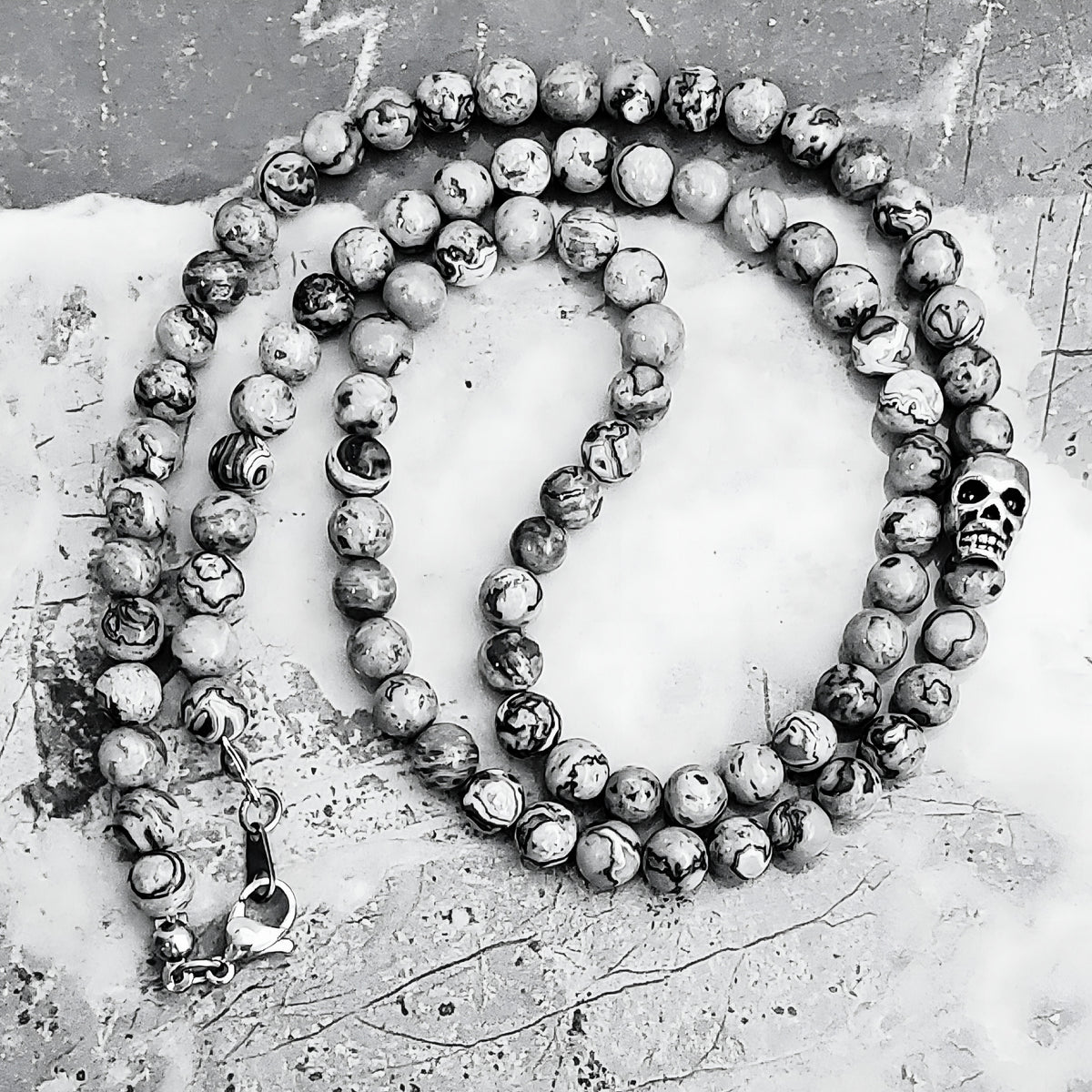 Skull & Jasper Necklace