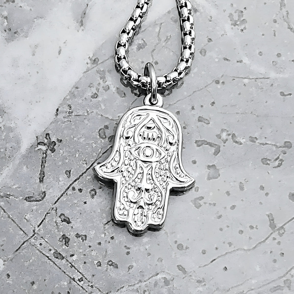 Silver Hamsa Evil Eye